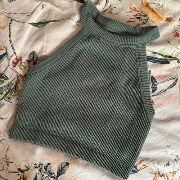 aerie Superchill Seamless High Neck Bra Top - Picture 1 of 5